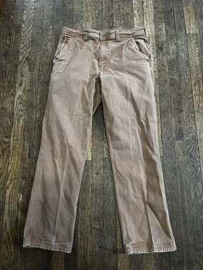 Duluth Trading Men's Brown Flex Fire Hose Standard Fit Work Pants 36x32